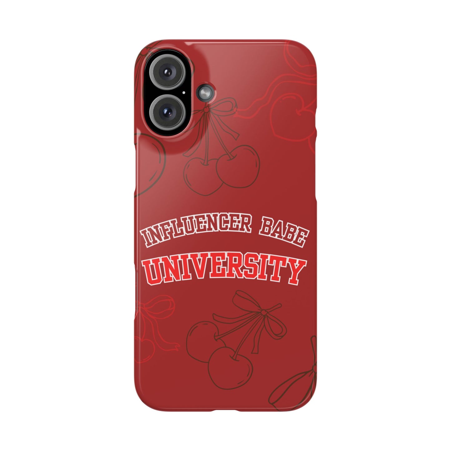 Cherry Theme Influencer  BABE UNIVERSITY SLIM PHONE CASE